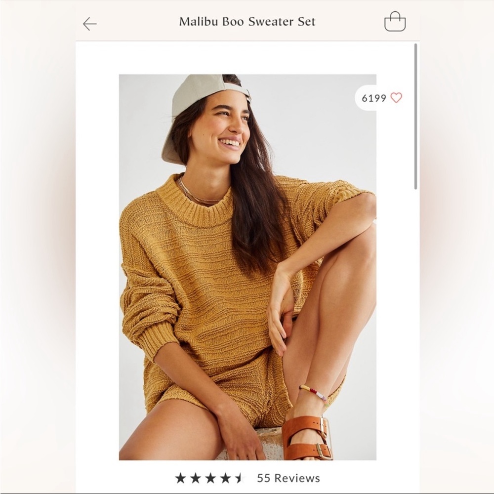Free People Malibu Boo Set, Size S, color Brown NWT